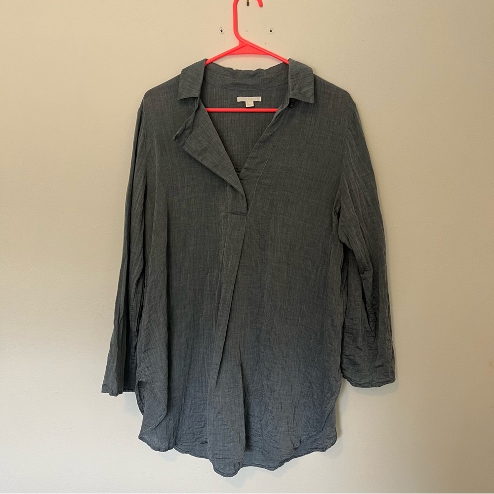 COS Women’s Chambray Collared Tunic Shirt Size Small